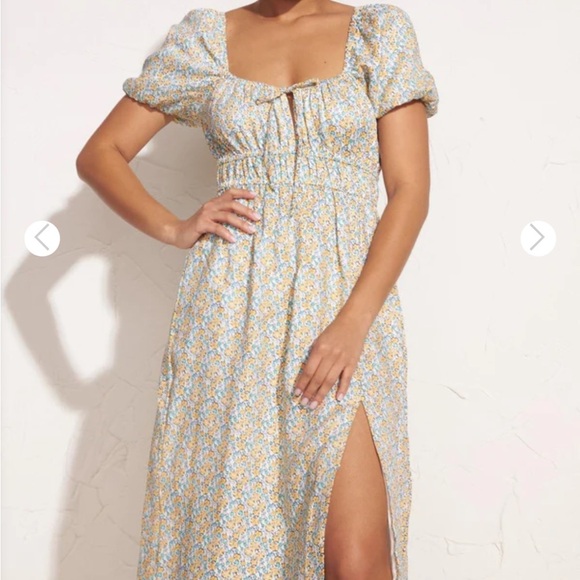 faithfull the brand terina midi dress Faithfull the Brand | Dresses | New Faithfull The Brand Terina Linen Midi  Dress Sabinosa Leg Slid Floral Print
